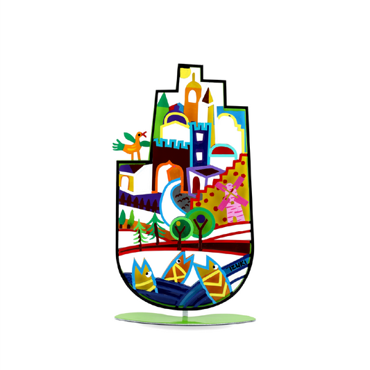 Jerusalem Hamsa with Stand