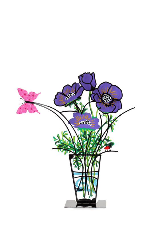Anemone Flower Vase (Purple)
