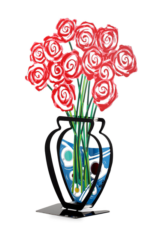 Rose Bouquet Vase (Red)