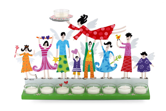 Family Hanukkiah (Green)