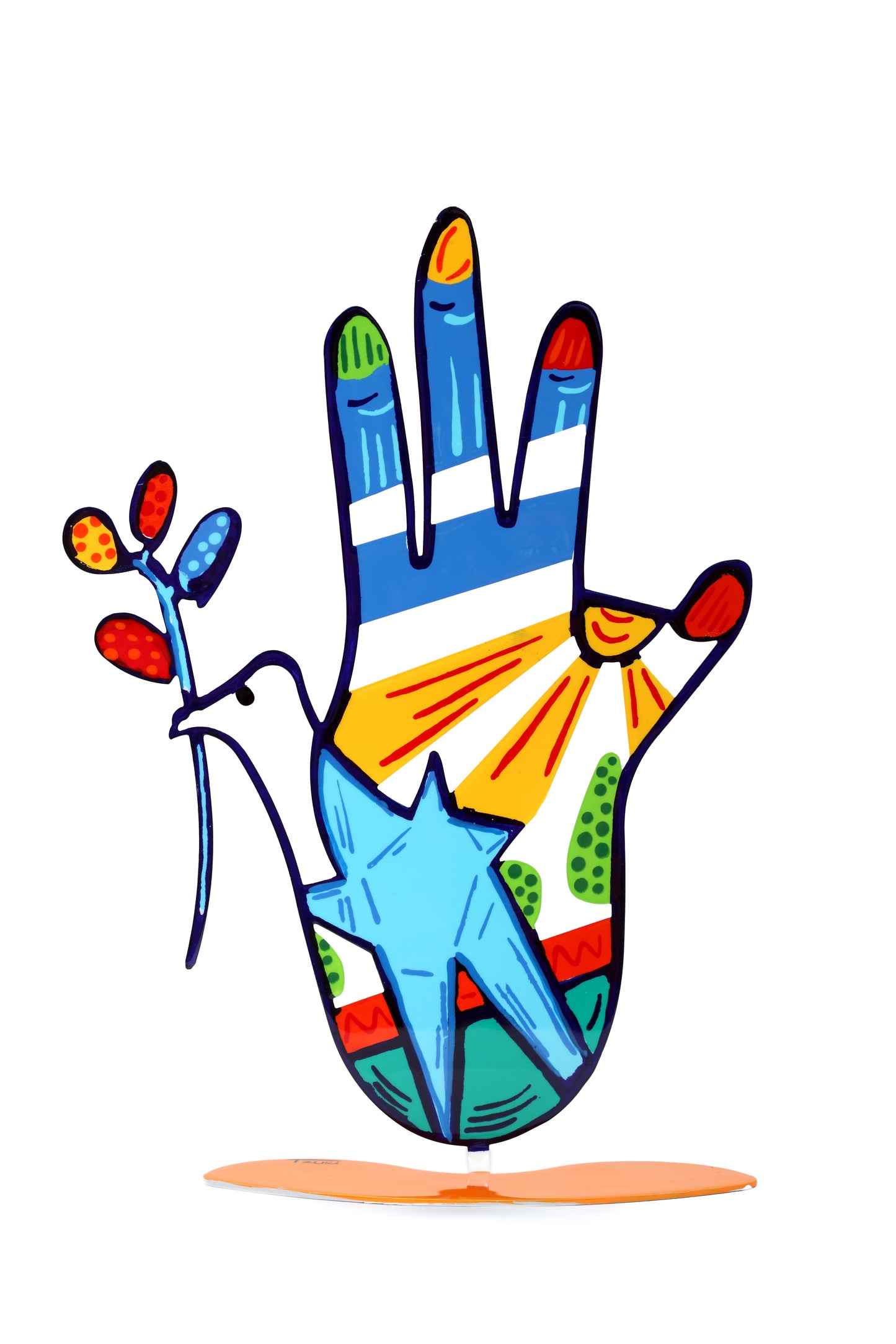 Dove Hamsa with Stand